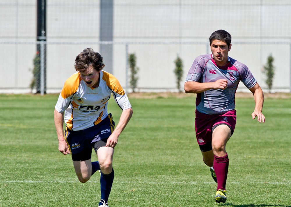 LMU club sport Rugby team on the field.
