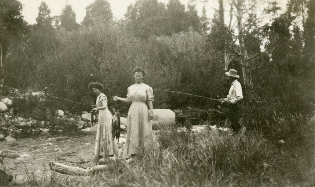 Early Owens Valley Residents Fishing