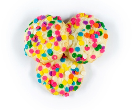 butter cookie with confetti